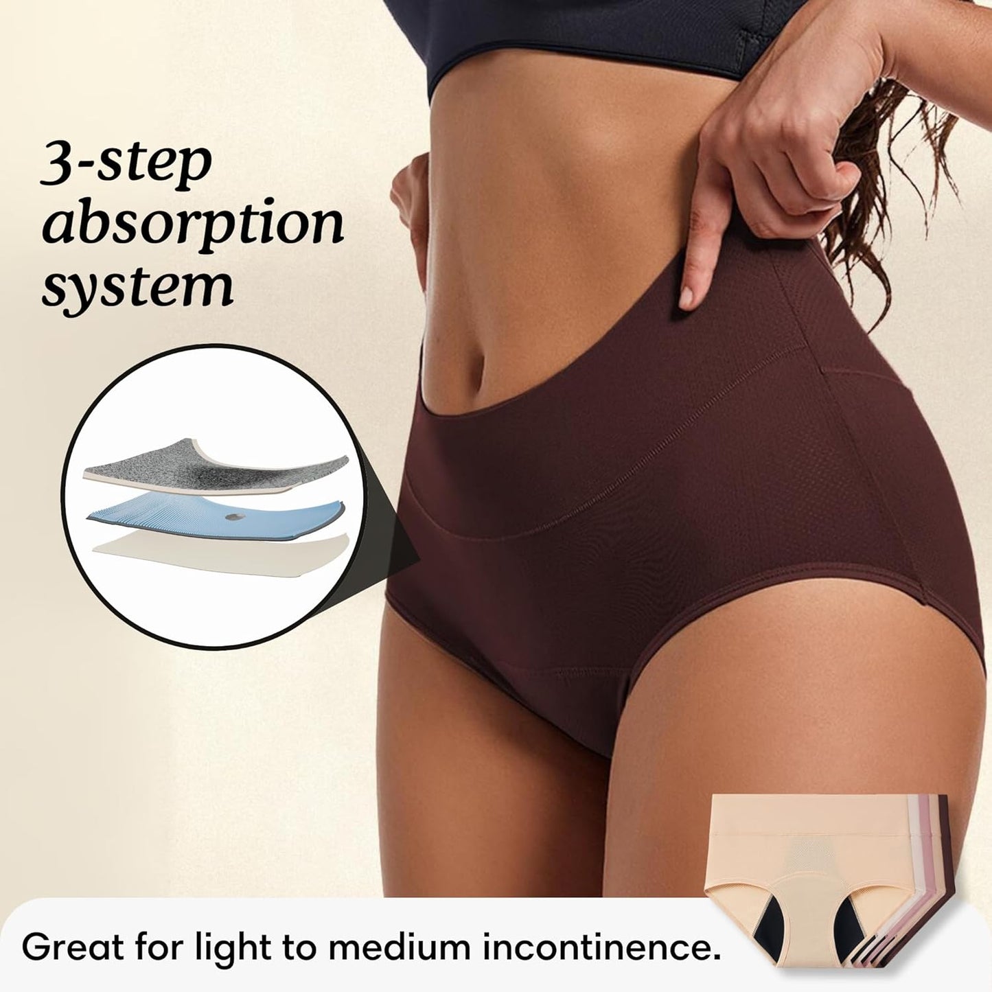 FlowEase High Waist Menstrual Panties